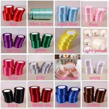 Высокое качество, 25 ярдов, лента, украшение для свадебной вечеринки, подарочная упаковка, швейная ткань, сделай сам, 6-50 мм 6mm белый