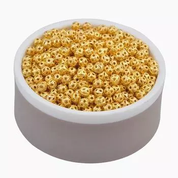 Высокое качество 4-12 мм посеребренные позолоченные 40-300 шт ожерелье браслет оптовая продажа космические свободные бусины своими руками для изготовления полых бусин подвески ювелирные изделия 8mm золотой