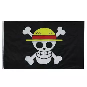 Высокое качество 90X150Cm Spot Товары One Piece Luffy Skull Flag для деловых подарков