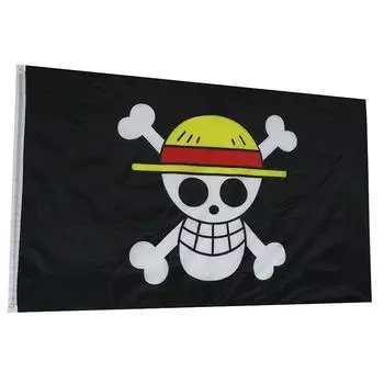 Высокое качество 90X150Cm Spot Товары One Piece Luffy Skull Flag для деловых подарков