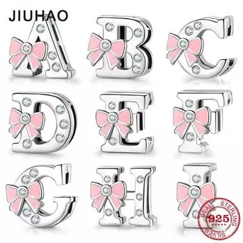 Высокое качество 925 пробы стерлингового серебра буквы от A до Z циркон клипсы бусины подходят оригинальные отражения браслет шарм женское изготовление ювелирных изделий