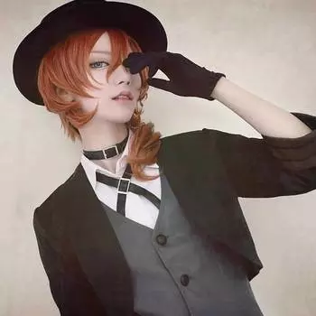 Высокое качество аниме Bungo Stray Dogs Chuya Nakahara Chuuya косплей парик термостойкие синтетические волосы парики + парик головные уборы