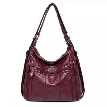 Высокое качество большой емкости 3 в 1 женский рюкзак Роскошная мягкая кожаная сумка через плечо для женщин модная женская сумка Sac красный