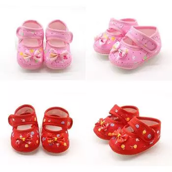 Высокое качество Детская обувь Симпатичный Bownot Princess Обувь Мягкая подошва Младенец Малыш Предварительные ходунки M8 L