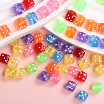 Высокое качество DIY кости бусины браслет для изготовления ювелирных изделий аксессуары бусины-разделители ожерелье 100 шт. акрил 8 мм квадратной формы Transparent разноцветный