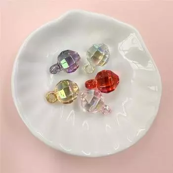 Высокое качество DIY круглый прозрачный бисер аксессуар кулон 5 шт. бусины ювелирные аксессуары акрил 12*17,5 мм красочные about 12*17.5mm фиолетовый