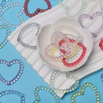 Высокое качество DIY ювелирные аксессуары Любовь Сердце подарки 39,6*36,8 мм DIY модные серьги акрил для браслета и ожерелья 30Pcs разноцветный