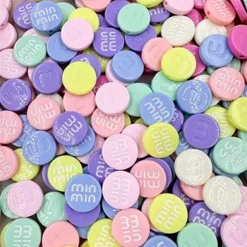 Высокое качество для сережек, маркировка ювелирных изделий, имитация молочных таблеток, бусины, сделай сам, материалы ручной работы, однотонные детские украшения, 20 шт./пакет, 21 мм, ожерелья, акрил розы красного