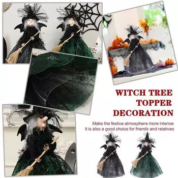 Высокое качество Хэллоуин Кукла ведьмы Дом с привидениями Кукла Хэллоуин украшения чёрный