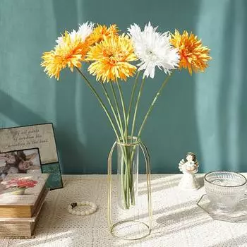 Высокое качество имитация хризантемы премиум-класса живой декоративный 2