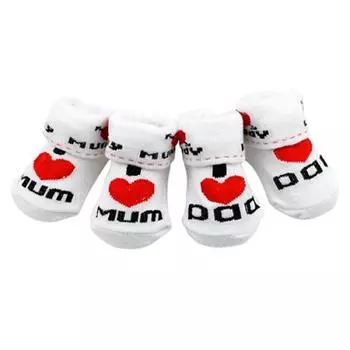 Высокое качество Love Dad Mom Baby Cartoon Cute or Rubber Socks for Baby One Size