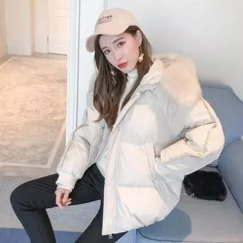 Высокое качество, новая модная осенняя одежда с хлопковой подкладкой, женская короткая студенческая свободная утолщенная куртка S розовый