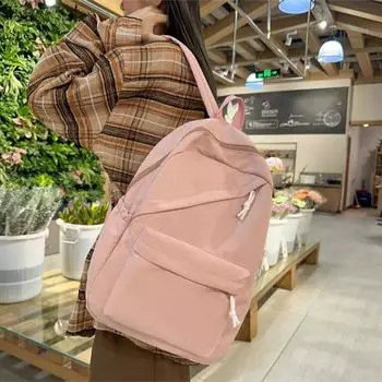 Высокое качество, новый водонепроницаемый нейлоновый женский рюкзак, женская дорожная сумка, рюкзаки, школьная сумка для девочек-подростков, одноцветная сумка для книг 30x13x40cm синий