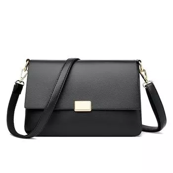 Высокое качество, однотонные кошельки, сумки на плечо, роскошные женские сумки из искусственной кожи, сумки через плечо, дизайнерские женские модные сумки чёрный