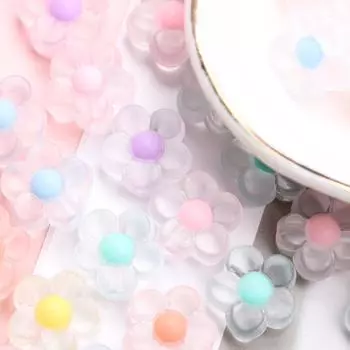 Высокое качество, около 100 шт., банка для изготовления ювелирных изделий, сердце, сливовые бусины, модное ожерелье «сделай сам», браслет, материал ручной работы, прозрачный/матовый Transparent multicolor