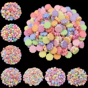 Высокое качество ожерелье браслет цветок луна ракушка кулон свободные бусины 20/40 шт оптовая продажа многоцветный для ювелирных изделий DIY ремесло 40Pcs 9mm Style 8