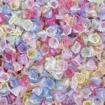 Высокое качество Ожерелье Браслеты Серьги Ювелирные аксессуары Акриловые бусины Утренняя слава DIY 200 шт. 9 цветов 14,3*10 мм Изготовление ювелирных изделий розовый