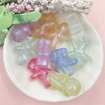 Высокое качество, подарки, модные аксессуары, свободные бусины, креативный мультяшный персонаж, 18,4*22,2 мм, милый мультяшный акриловый снеговик, 10 шт., сделай сам розы красного