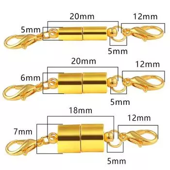 Высокое качество Популярные 2 компл./упак. для застежек браслета Ювелирные аксессуары Магнитная застежка Ювелирный разъем Застежка Цилиндр круглая пряжка Изготовление ювелирных изделий Ball 126mm Gold