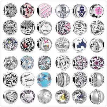 Высокое качество серебро 925 цветок океан черепаха мама модные висячие бусины Шарм подходят модные подвески браслеты для женщин ювелирные изделия своими руками