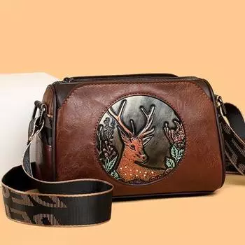 Высокое качество, женская масляная восковая кожаная сумка через плечо, женская сумка через плечо в стиле ретро, маленькая вместительная сумка через плечо, новая роскошная женская сумка 23cm 11cm 14cm чёрный