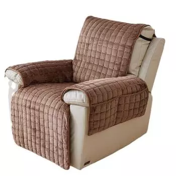 Высокое качество, зимнее теплое мягкое плюшевое стеганое полотенце для дивана, сплошной цвет, цельный чехол для дивана с домашним животным, бархатный нескользящий чехол для дивана 53x190cm 1pc серый