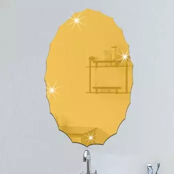 Высокое разрешение настенное зеркало наклейка съемные подвесные декоративные зеркала ванная комната серебряный