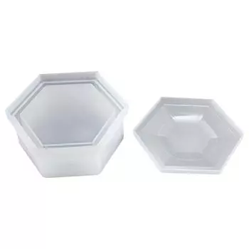 Высокое зеркало ручной работы в форме сливы силиконовая форма DIY шестигранная коробка для хранения форма кристалл эпоксидная смола изготовление поделок формы инструменты