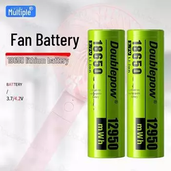 Высокоемкостная литиевая батарея 12950 мВтч 3,7 В 18650 для фонариков и портативных вентиляторов 18650-12950Mwh Pointed