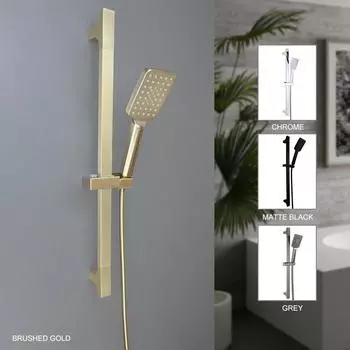 Высококачественная 3-функциональная ручная душевая головка из ABS, набор для душа с распылителем высокого давления, настенное крепление, направляющая с держателем для шланга