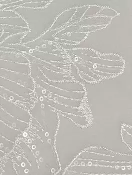 Высококачественная 3 см полиэстеровая ткань с вышивкой в виде большого цветка для свадебного платья и детской одежды чистый белый