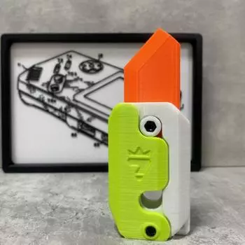 Высококачественная 3D-печать Gravity Jump, маленький нож для редиса, мини-модель, студенческий приз, подвеска, декомпрессионная игрушка, подарок для мальчиков