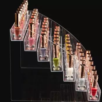 Высококачественная акриловая подставка для лака для ногтей, многослойная прозрачная коробка для хранения лака, модный держатель для салона красоты, косметическая полка