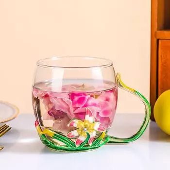 Высококачественная эмалевая чашка с ручкой ирисовая чашка для чая, бытовой чайник большой емкости для холодного заваривания