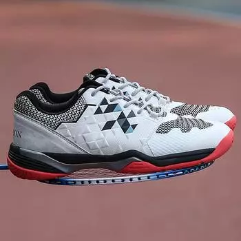 Высококачественная амортизирующая противоскользящая и износостойкая обувь для бадминтона для молодежи и взрослых. Обувь для настольного тенниса. Спортивная обувь на открытом воздухе. 36 красный/белый