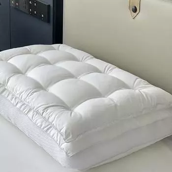 Высококачественная атласная трехмерная перьевая бархатная подушка, высокая подушка, непроминающаяся, защита шейного позвонка для дома, подушка для взрослых 48*74cm