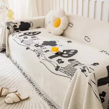 Высококачественная атмосфера гостиной плюшевый диван зебра полотенце все включено универсальный чехол от пыли ворс шерстяное одеяло 180*130cm