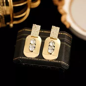 Высококачественная атмосфера, преувеличенная индивидуальность, нишевый дизайн, серьги, женские, холодные, модные, квадратные серьги бренда