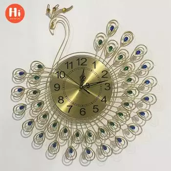 Высококачественная атмосфера простые часы павлин украшение гостиная настенные часы бытовые бесшумные часы настенные подвесные искусство внешняя торговля 60