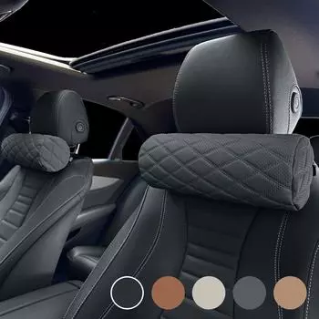 Высококачественная автомобильная подушка для шеи с эффектом памяти и двухстрочным дизайном. 31*12cm чёрный
