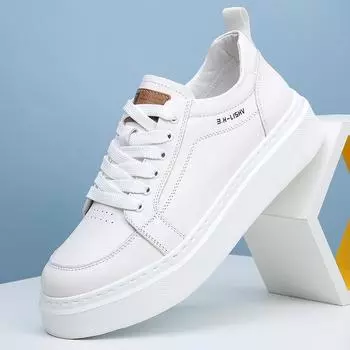 Высококачественная брендовая мужская обувь из натуральной кожи, простые белые нескользящие прогулочные туфли ручной работы, дизайнерские повседневные кожаные оксфорды 38 белый