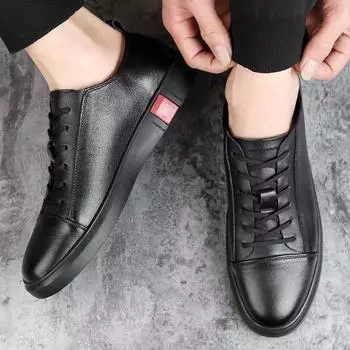 Высококачественная брендовая мужская обувь из натуральной кожи, повседневная мужская обувь, дышащие мужские оксфорды, спортивная обувь для мужчин на открытом воздухе 36
