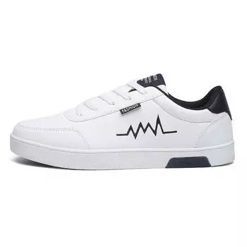 Высококачественная брендовая мужская повседневная обувь весна/осень дышащие мужские белые кроссовки новые модные дикие спортивные туфли мужские туфли на плоской подошве 39 чёрный
