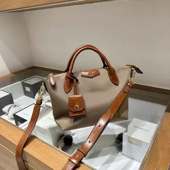 Высококачественная британская сумка-тоут из нейлона с вощеной кожей, легкая женская сумка-пельмень через плечо для женщин 30 * 20 * 12