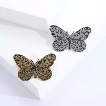 Высококачественная брошь-бабочка из нержавеющей стали, универсальная булавка для костюма, ювелирные аксессуары