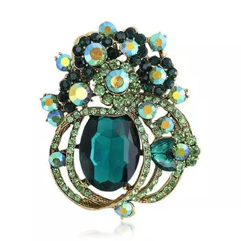 Высококачественная брошь из хрустального стекла класса люкс, модная одежда в стиле темперамент, ювелирные изделия в виде броши-булавки