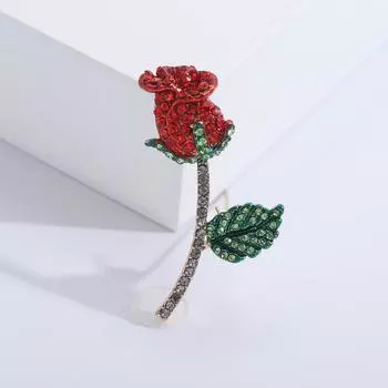 Высококачественная брошь с розовым бриллиантом, персонализированный простой цветочный корсажный значок