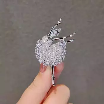 Высококачественная брошь в виде балерины, женственная, антибликовая булавка, модная, милая, креативная, японская, универсальная, аксессуары для костюма