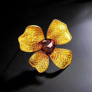 Высококачественная брошь в виде цветка из кристаллов, женская модная персонализированная пряжка для одежды, аксессуары, изысканное украшение для корсажа