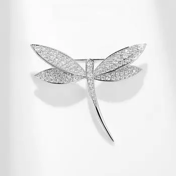Высококачественная циркониевая брошь в виде стрекозы от наложницы Силян — элегантный аксессуар для костюма